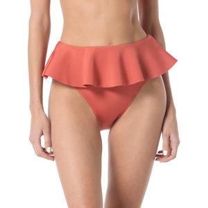 image:imageVince Camuto Womens High Leg Skirted Bikini BottomCinnabar