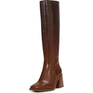 image:imageVince Camuto Womens Sangeti Stacked Heel Knee High Boot FashionChocolate Fade Leather