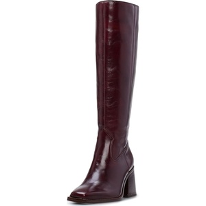 image:imageVince Camuto Womens Sangeti Stacked Heel Knee High Boot FashionDark Mahogany