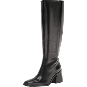 image:imageVince Camuto Womens Sangeti Wide Calf Stacked Heel Knee High BootBlack Cow Leather Wide Calf