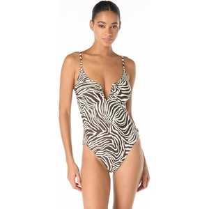 image:imageVince Camuto Womens V Wire One Piece SwimsuitChocolate