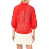 image:imageFloral Split Neck 34 Sleeve TOPLobster Red