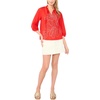 image:imageFloral Split Neck 34 Sleeve TOPLobster Red