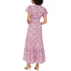 image:imageShort Sleeve Smocked Waist Maxi DressRed Hot