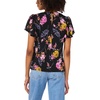 image:imageShort Sleeve Smocked Waist Panel Printed TEERich Black