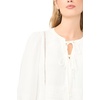 image:imageVince Camuto Lace Yoke Tie Front Long SleeveUltra White