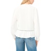 image:imageVince Camuto Lace Yoke Tie Front Long SleeveUltra White