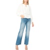 image:imageVince Camuto Lace Yoke Tie Front Long SleeveUltra White