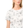 image:imageVince Camuto Short Sleeve Pleated Waist BlouseUltra White