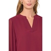 image:imageVince Camuto Split Neck Long Sleeve Blouse with Smocked CuffCrisp Merlot
