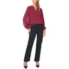 image:imageVince Camuto Split Neck Long Sleeve Blouse with Smocked CuffCrisp Merlot
