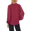 image:imageVince Camuto Split Neck Long Sleeve Blouse with Smocked CuffCrisp Merlot