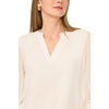 image:imageVince Camuto Split Neck Long Sleeve Blouse with Smocked CuffNew Ivory