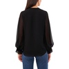 image:imageVince Camuto Split Neck Long Sleeve Blouse with Smocked CuffRich Black