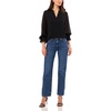 image:imageVince Camuto Split Neck Long Sleeve Blouse with Smocked CuffRich Black