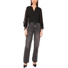 image:imageVince Camuto Split Neck Long Sleeve Blouse with Smocked CuffRich Black