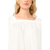 image:imageVince Camuto Square Neck Lace Yoke BlouseNew Ivory