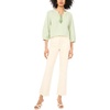 image:imageVince Camuto Tie Neck Peasant Sleeve BlouseLily Green