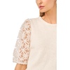 image:imageVince Camuto Womens 34 Lace Sleeve Crew Neck SweaterIvory Mist