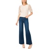 image:imageVince Camuto Womens 34 Lace Sleeve Crew Neck SweaterIvory Mist