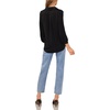 image:imageVince Camuto Womens 34 Sleeve Collared Shirred BlouseRich Black