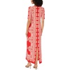 image:imageVince Camuto Womens 34 Sleeve Crew Neck Maxi DressLobster Red