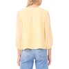 image:imageVince Camuto Womens 34 Sleeve Double Ruffle Tie Neck BlouseMellow Yellow