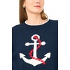 image:imageVince Camuto Womens Anchor Motifcrew Neck Long Sleeve SweaterClassic Navy