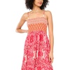 image:imageVince Camuto Womens Beaded Spaghetti Strap Smocked Bodice Maxi DressTangerine