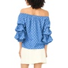 image:imageVince Camuto Womens Bubble Sleeve Off the Shoulder BlouseClassic Indigo
