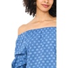 image:imageVince Camuto Womens Bubble Sleeve Off the Shoulder BlouseClassic Indigo