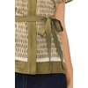 image:imageVince Camuto Womens Celted Crew Neck BlouseLight Olive