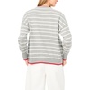 image:imageVince Camuto Womens Crab Motif Striped Crew Neck Long Sleeve SweaterLight Heather Grey