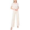 image:imageVince Camuto Womens Crochet Short Sleeve TopUltra White