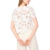 image:imageVince Camuto Womens Crochet Short Sleeve TopUltra White