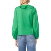 image:imageVince Camuto Womens Double Ruffle Front VNeck Long Sleeve BlouseField Green