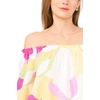 image:imageVince Camuto Womens Elastic Neck amp Cuff Long Sleeve TopPale Lemon