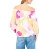 image:imageVince Camuto Womens Elastic Neck amp Cuff Long Sleeve TopPale Lemon