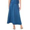 image:imageVince Camuto Womens Faux Denim Crepe Aline Midi SkirtDeep Blue