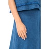 image:imageVince Camuto Womens Faux Denim Crepe Aline Midi SkirtDeep Blue