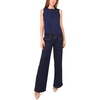 image:imageVince Camuto Womens Faux Suede Sleeveless Crew Neck Blouse407 Classic Navy