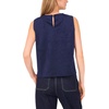 image:imageVince Camuto Womens Faux Suede Sleeveless Crew Neck Blouse407 Classic Navy