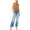 image:imageVince Camuto Womens Faux Suede Sleeveless Crew Neck BlouseCamel