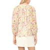 image:imageVince Camuto Womens Floral Button Up Pleated 34 Sleeve TopRaspberry Sorbet