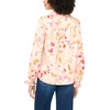 image:imageVince Camuto Womens Floral Long Sleeve Button Down Ruffle Cuff BlouseCozy Peach