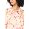 image:imageVince Camuto Womens Floral Long Sleeve Button Down Ruffle Cuff BlouseCozy Peach