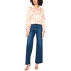 image:imageVince Camuto Womens Floral Long Sleeve Button Down Ruffle Cuff BlouseCozy Peach
