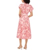 image:imageVince Camuto Womens Floral Notch Neck Short Sleeve Midi DressSummer Rose