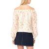 image:imageVince Camuto Womens Floral Off the Shoulder Long Sleeve BlouseUltra White