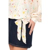 image:imageVince Camuto Womens Floral Off the Shoulder Long Sleeve BlouseUltra White